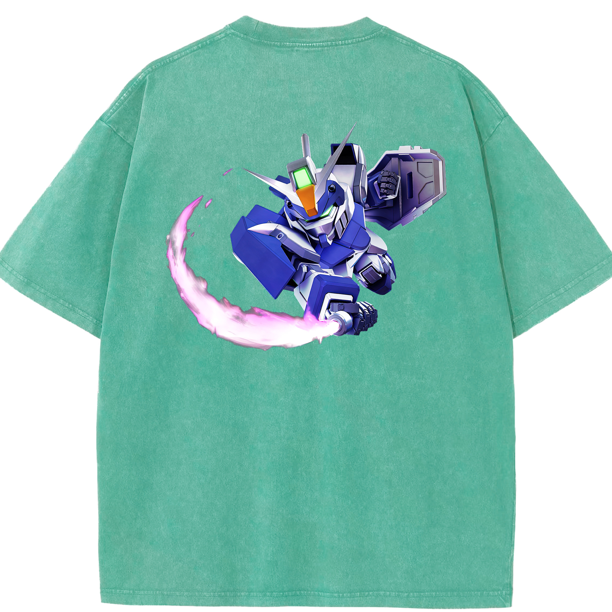 （画像用） 機動戦士ガンダム Mobile Suit Gundam 綿100% ヴィンテージ風 半袖Tシャツ（背面プリント）